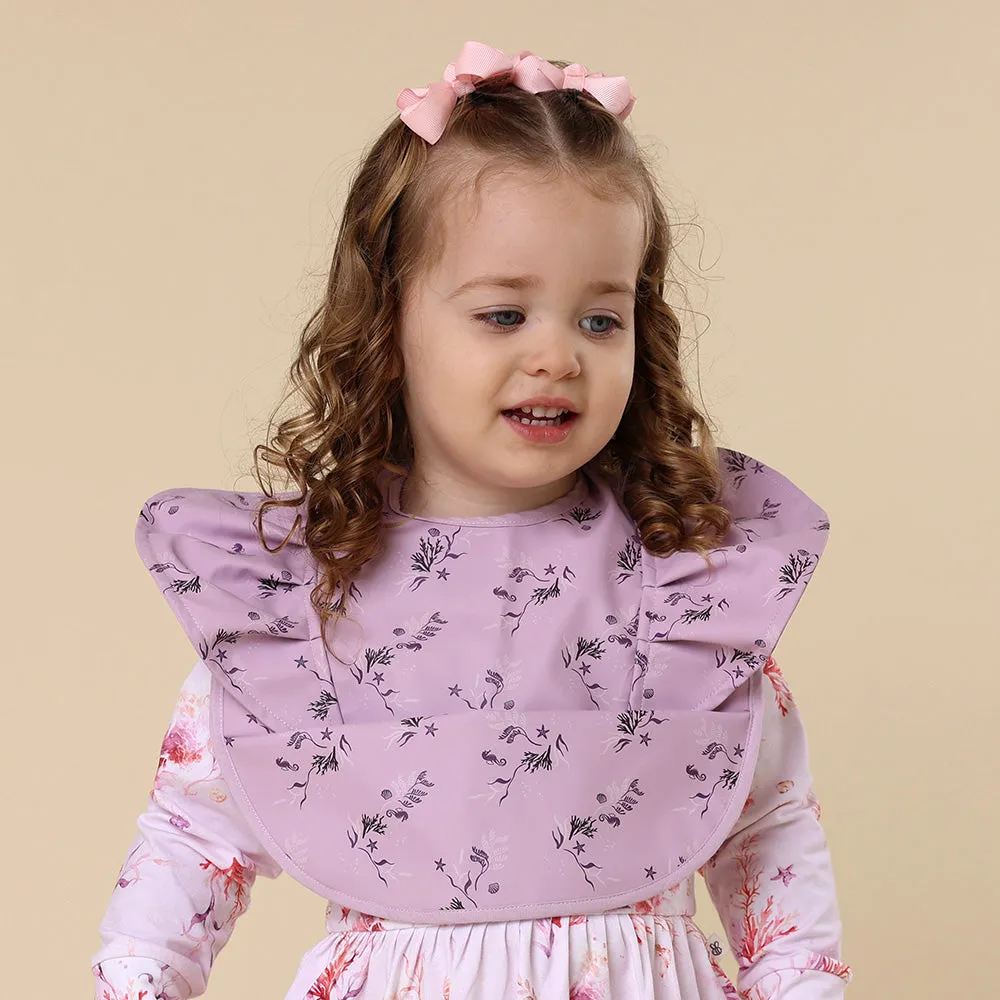 Coral Frill Snuggle Bib