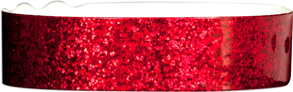 Plastic Sparkle 3/4" x 10", Straight Wave, Snapped Wristbands