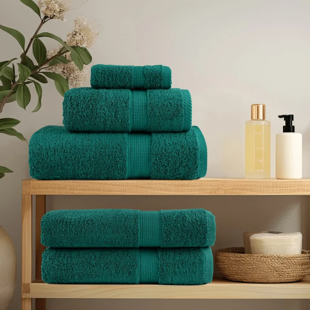 Premium Sauna Towels 10 pcs Green 80x200 cm 600 gsm 100% Cotton